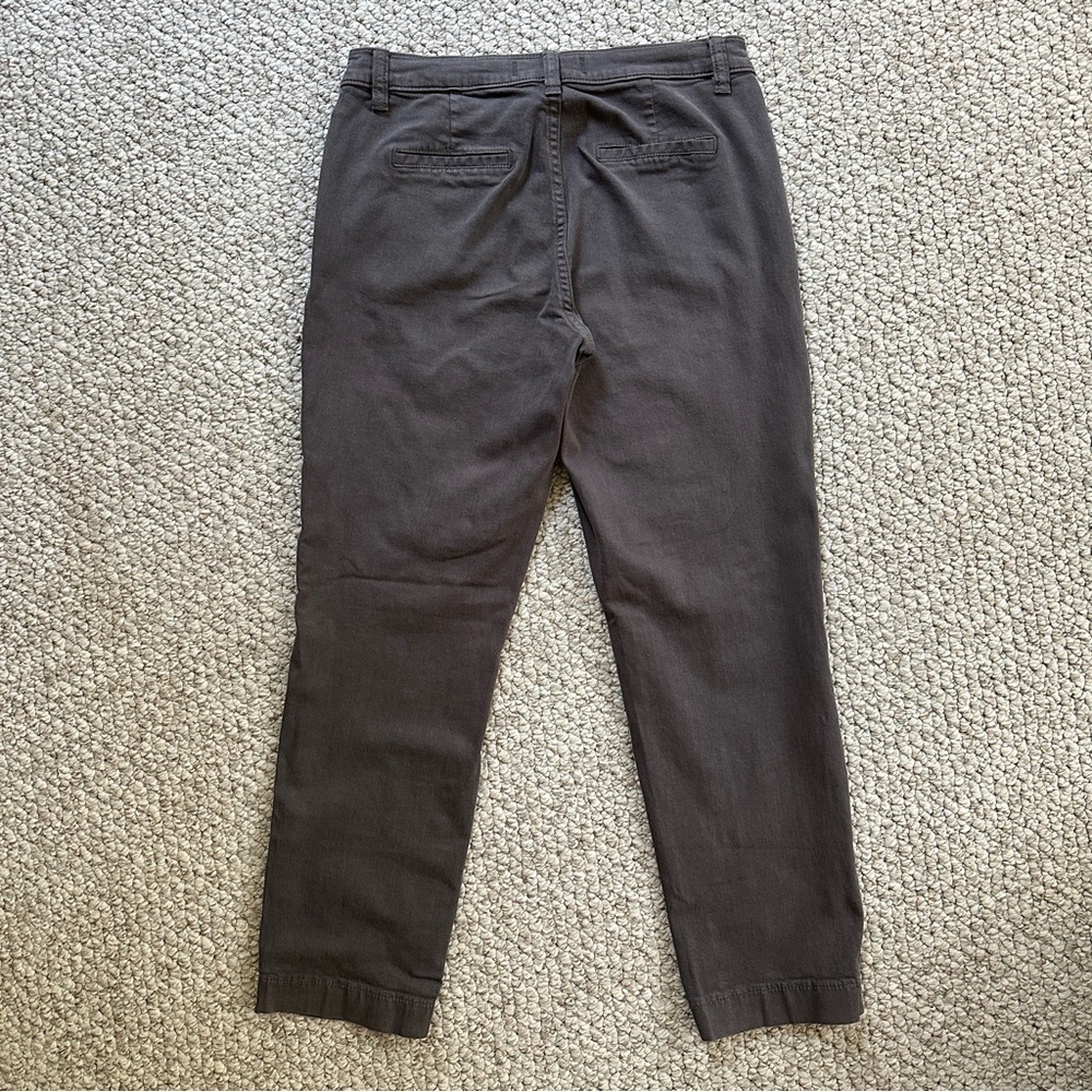 LILA RYAN Chinos Pants Size 4 Casual Cotton Straight Ankle Mocha Brown Women's - Picture 3 of 12